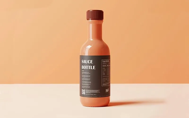 عکسی از یک بطری نوشیدنی که از زاویه چشم گرفته شده و محصول را در ارتفاع دید انسان نشان می‌دهد؛ ایجاد حس واقعی و قابل اعتماد برای مخاطب